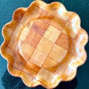 Vintage Wood Weave Platter/Charcuterie Board
